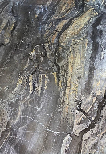 Пластиковая стеновая панель Гибкий Мрамор "ОНИКС черный"