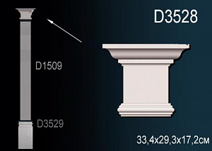 Капитель пилястры Перфект D3528 