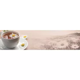 Кухонный фартук "Ромашковый чай " полноцветный 2,44*0,60 арт. 39532